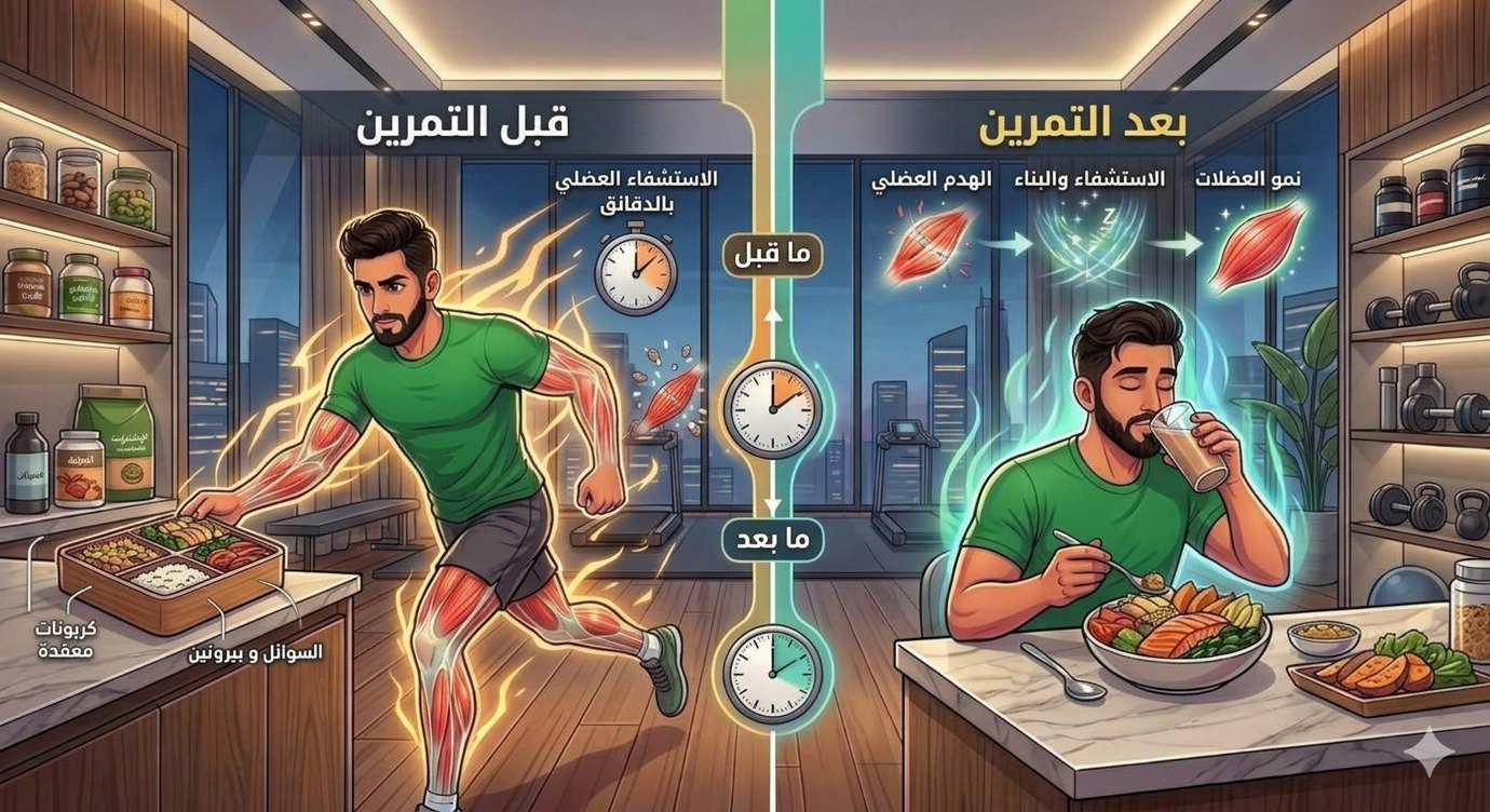 وجبة ما قبل وما بعد التمرين