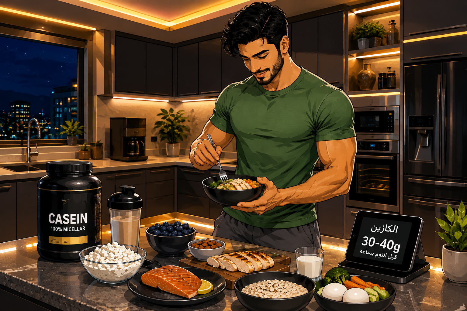 وجبات عشاء لبناء العضلات